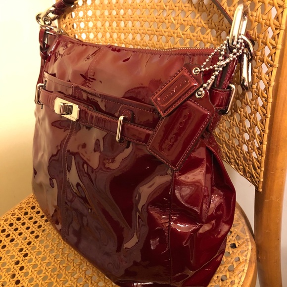 Coach Chelsea ashlyn patent f17861 crimson red bag - Picture 3 of 12